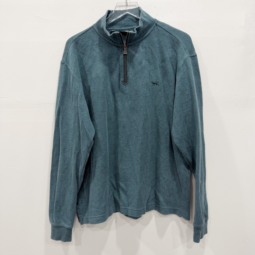 Rodd & Gunn Quarter Zip Pullover Sweater Jumper Green Australian Cotton Large